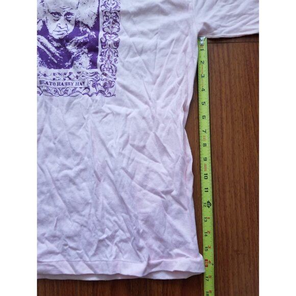 Vintage Beato Harry Hay Pink graphic Made In USA T-Shirt Large MINT C - Picture 10 of 12